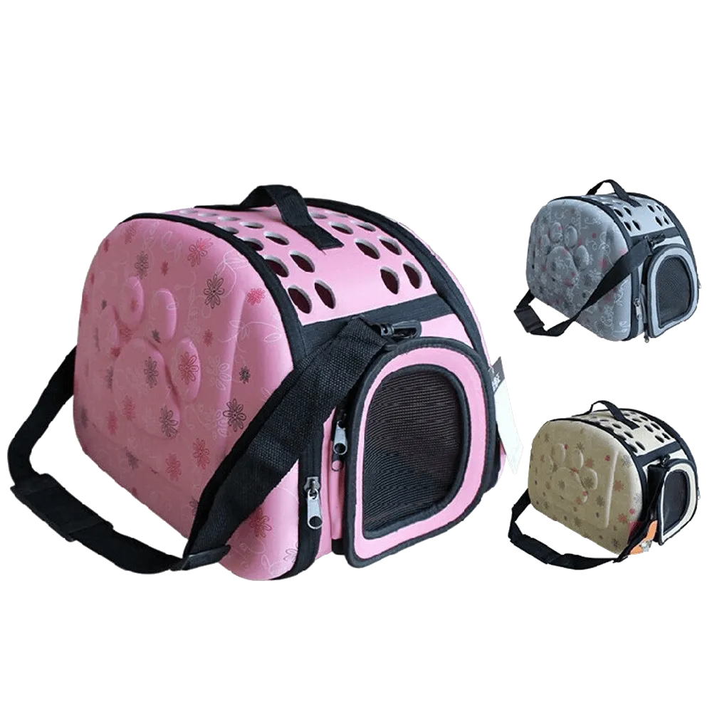 Petown Soft sided Pet Carrier pet Carriers Airline Approved with Foldable and Washable (Gray)