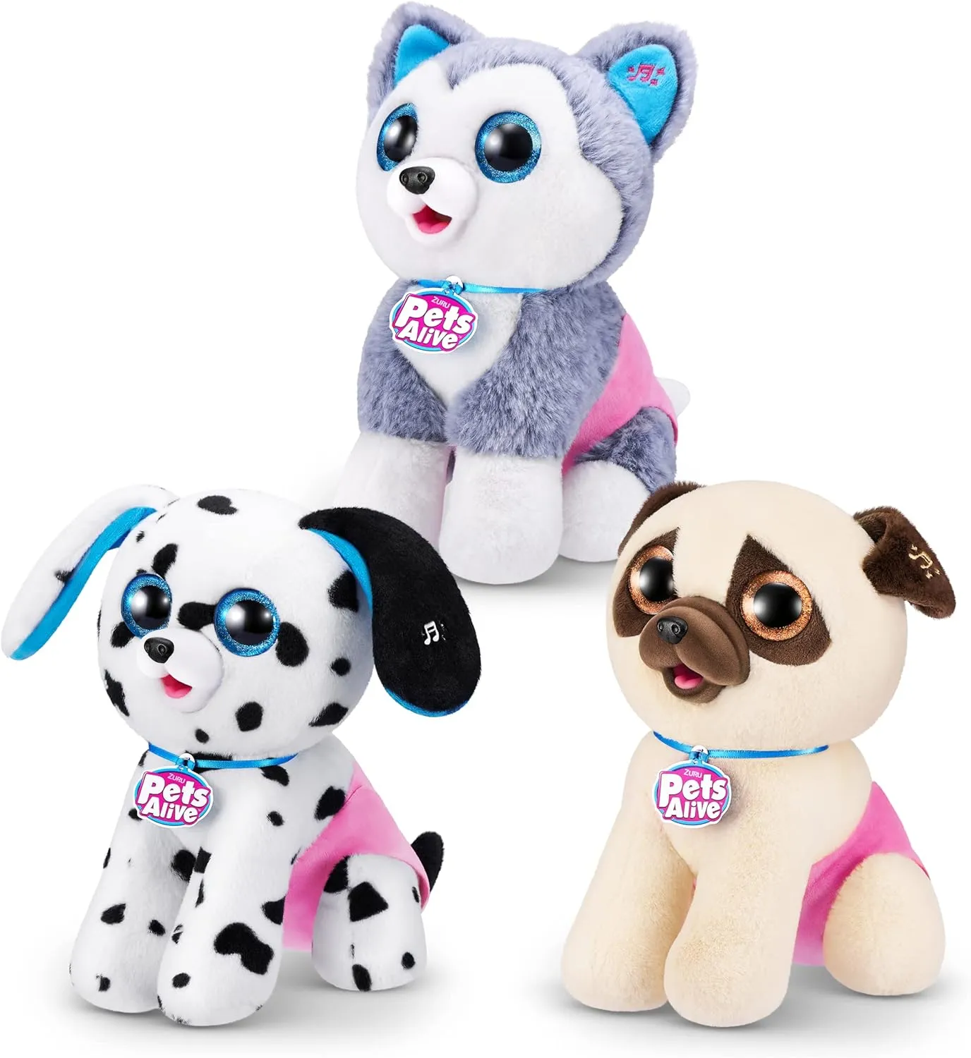 Pets Alive Pooping Puppies (Pug) by ZURU Surprise Puppy Plush, Ultra Soft Plushies, Interactive Toy Pets, Electronic Pet Puppy for Girls and Children