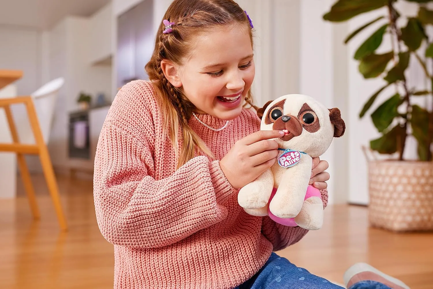 Pets Alive Pooping Puppies (Pug) by ZURU Surprise Puppy Plush, Ultra Soft Plushies, Interactive Toy Pets, Electronic Pet Puppy for Girls and Children