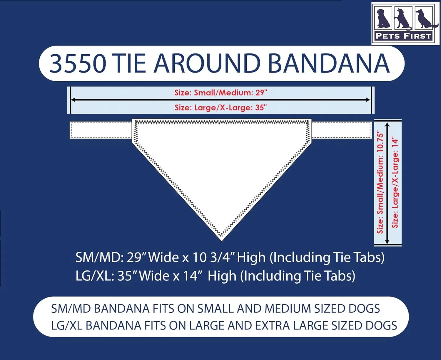 Pets First MLB New York Yankees TIE Bandana, Large/X-Large. Dog Bandana Scarf Bib for Pet Cat Dog. The Ultimate Game-Day, Party Bandanna, Birthday Event