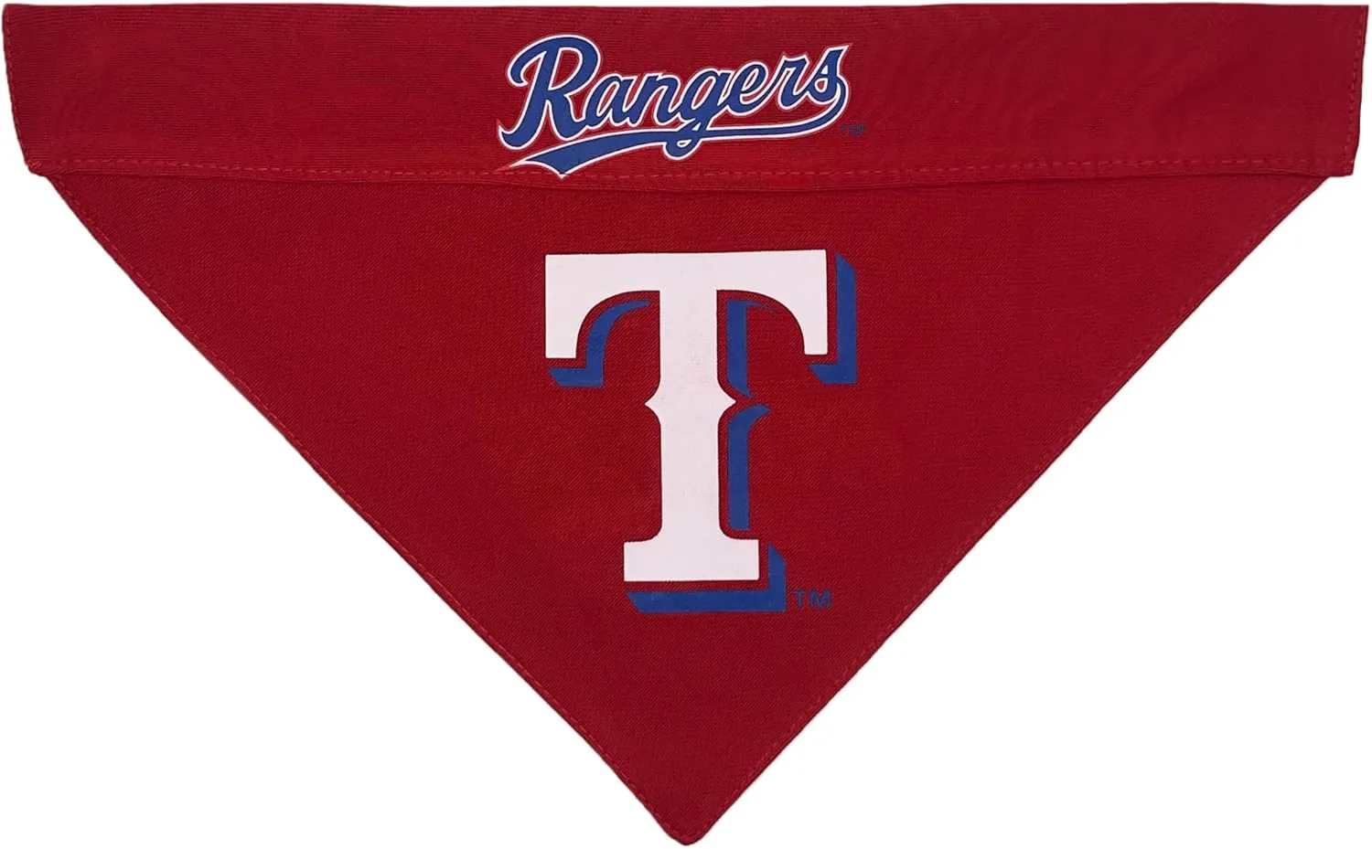 Pets First MLB Texas Rangers Reversible Bandana Size XX-Large for Dogs & Cats. 2 Sided Sports Bandana,Premium Embroidery Team Logo, All MLB Teams Available