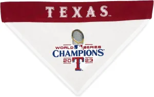 Pets First MLB Texas Rangers Reversible Bandana Size XX-Large for Dogs & Cats. 2 Sided Sports Bandana,Premium Embroidery Team Logo, All MLB Teams Available