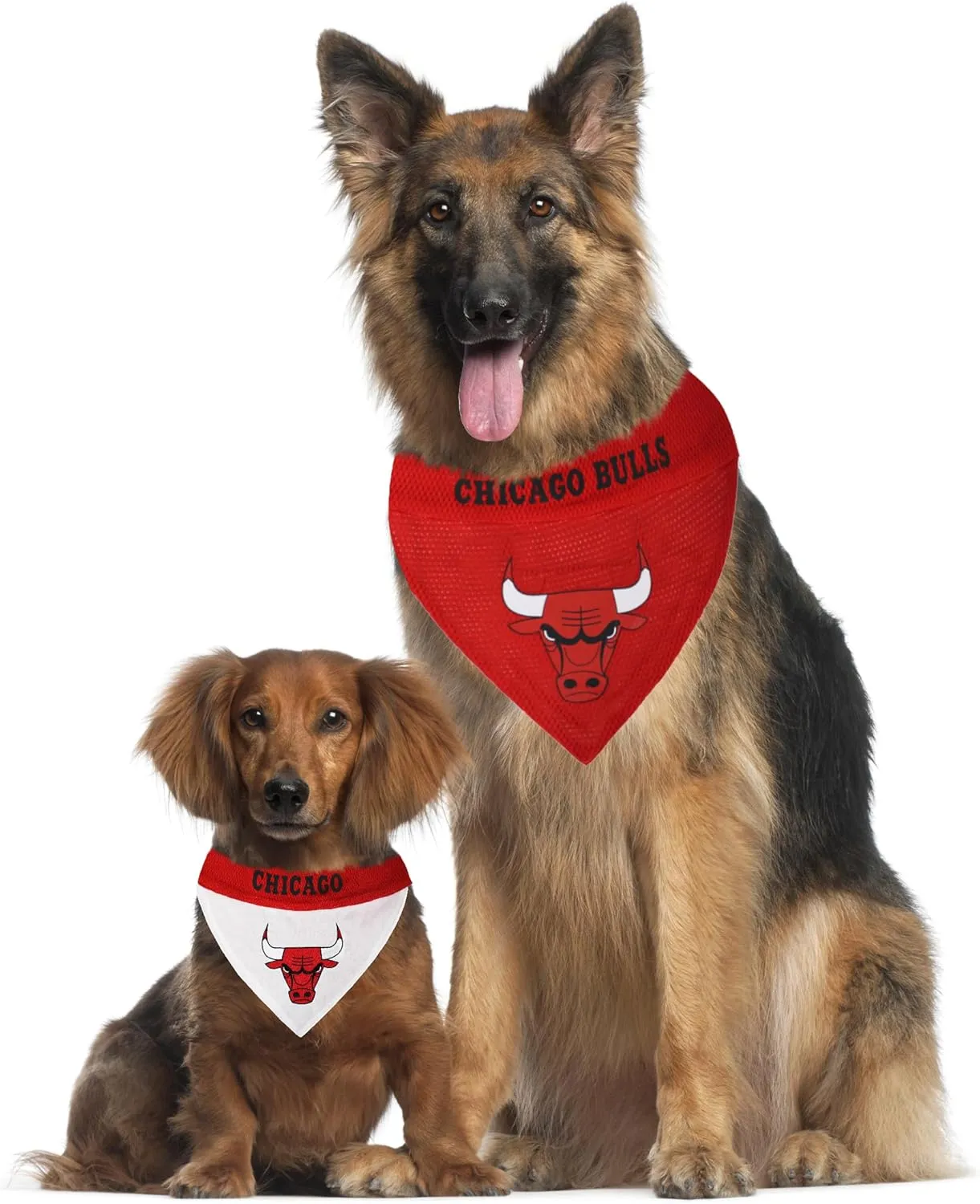Pets First NBA Dog Bandana - Chicago Bulls Reversible Pet Bandana. 2 Sided Home & Away Sports Bandana with a PREMIUM Embroidery TEAM Logo, Large/X-Large