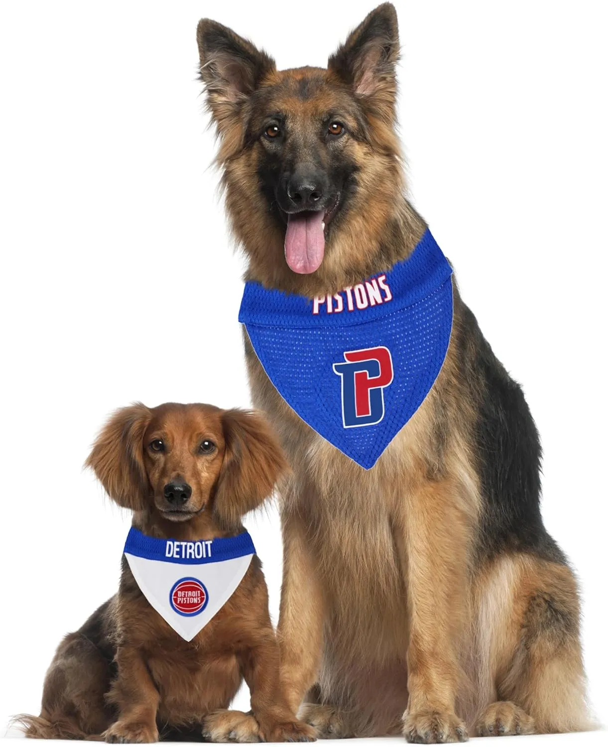 Pets First NBA Dog Bandana - Detroit Pistons Reversible Pet Bandana. 2 Sided Home & Away Sports Bandana with a PREMIUM Embroidery TEAM Logo, Small/Medium