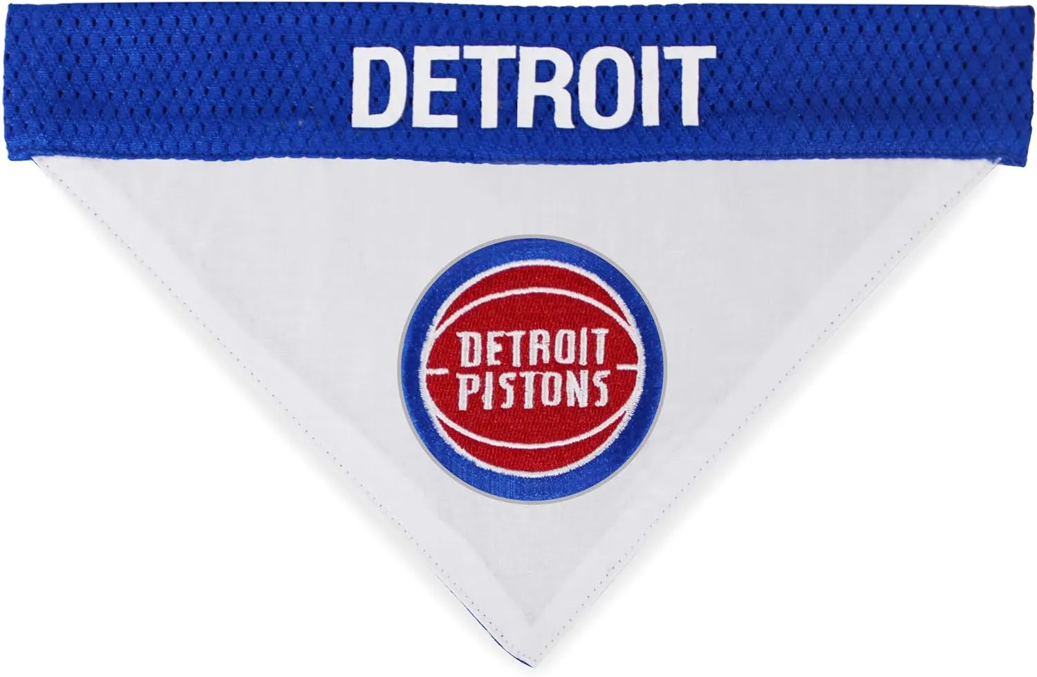 Pets First NBA Dog Bandana - Detroit Pistons Reversible Pet Bandana. 2 Sided Home & Away Sports Bandana with a PREMIUM Embroidery TEAM Logo, Small/Medium