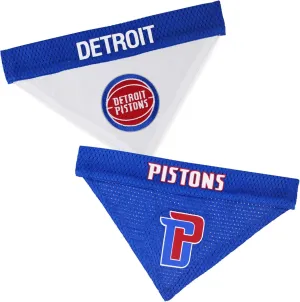 Pets First NBA Dog Bandana - Detroit Pistons Reversible Pet Bandana. 2 Sided Home & Away Sports Bandana with a PREMIUM Embroidery TEAM Logo, Small/Medium