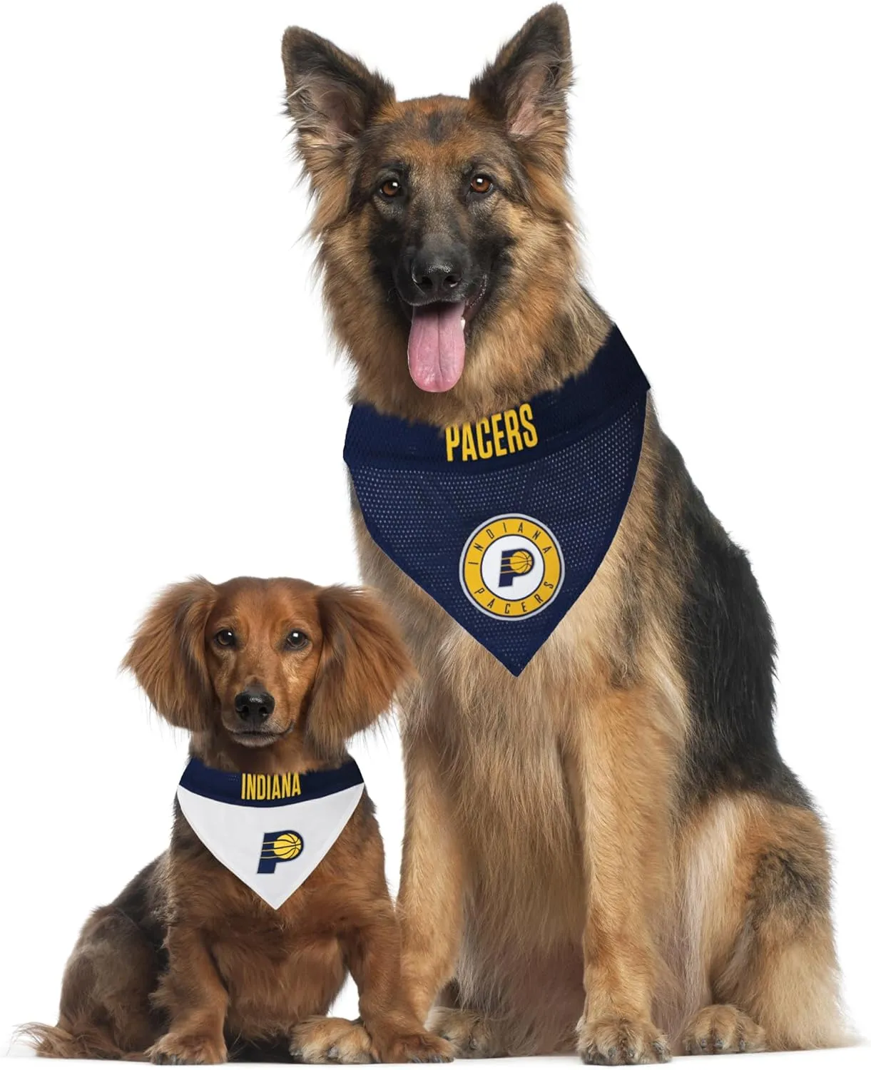 Pets First NBA Dog Bandana - Indiana Pacers Reversible Pet Bandana. 2 Sided Home & Away Sports Bandana with a PREMIUM Embroidery TEAM Logo, Large/X-Large