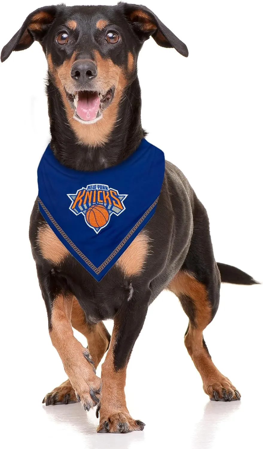 Pets First NBA New York Knicks TIE Bandana, Size Small/Medium. Dog Bandana Scarf Bib for Pet Cat Dog. The Ultimate Game-Day, Party Bandana