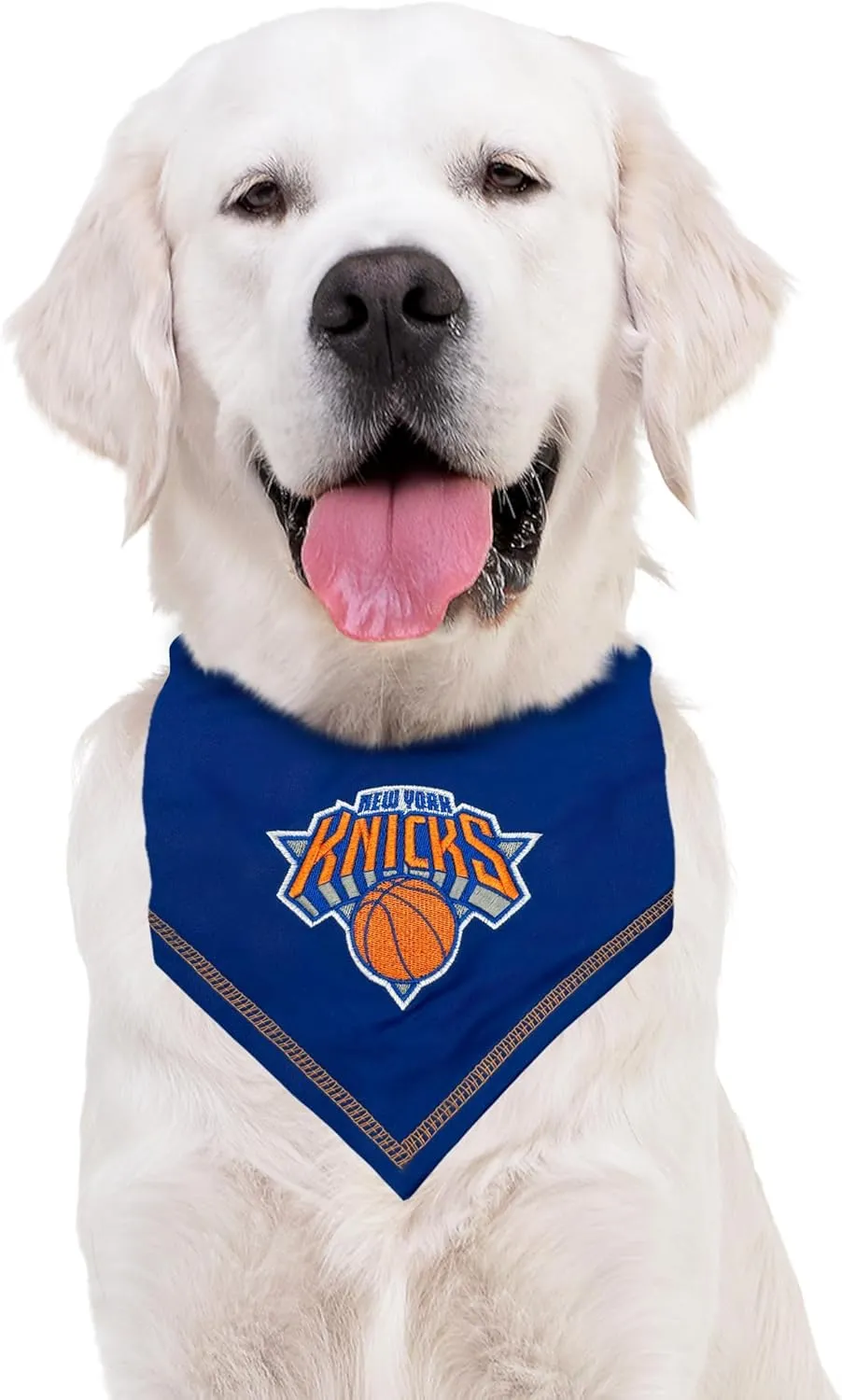 Pets First NBA New York Knicks TIE Bandana, Size Small/Medium. Dog Bandana Scarf Bib for Pet Cat Dog. The Ultimate Game-Day, Party Bandana