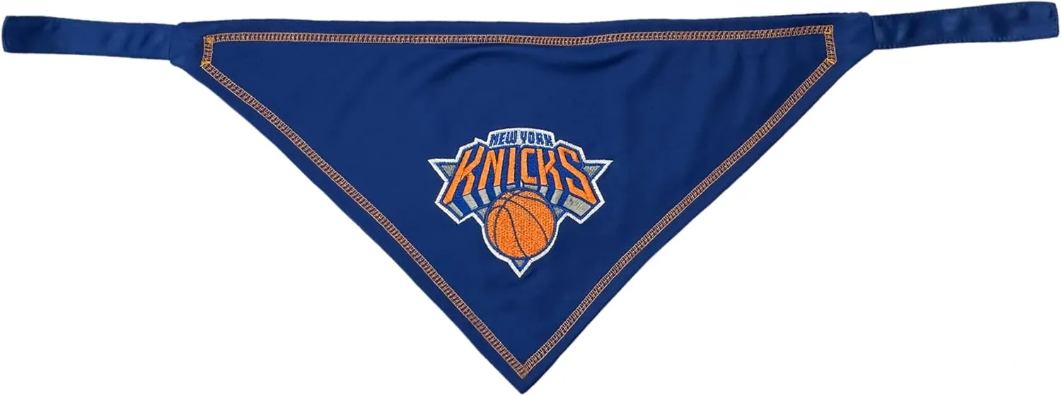 Pets First NBA New York Knicks TIE Bandana, Size Small/Medium. Dog Bandana Scarf Bib for Pet Cat Dog. The Ultimate Game-Day, Party Bandana
