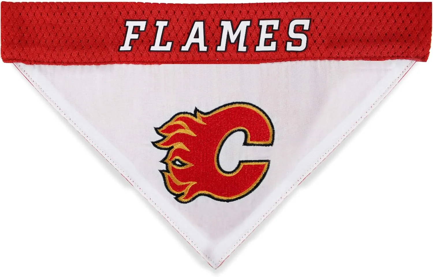 Pets First NHL Calgary Flames Bandana for Dogs & Cats, Large/X-Large. - Cute & Stylish Bandana! The Perfect Hockey Fan Scarf Bandana, Great for Birthdays Or Any Party!,Team Color,CGY-3217-L-XL