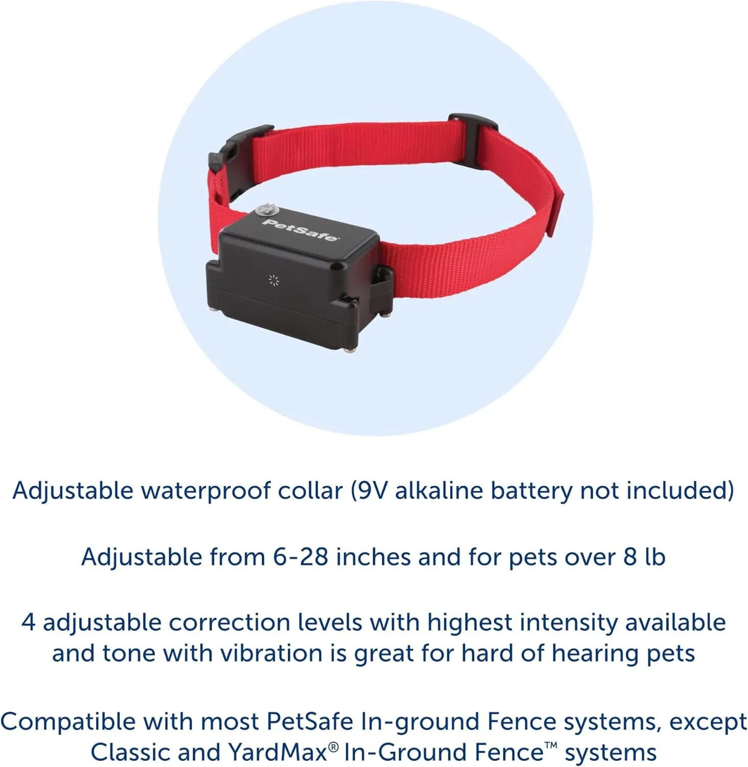 PetSafe Stubborn Dog Fence Collar - Dog Electric Collar Waterproof Receiver, Battery Operated, In Ground Containment for Pets, from The Parent Company of Invisible Fence Brand
