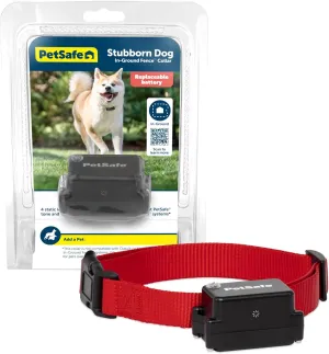 PetSafe Stubborn Dog Fence Collar - Dog Electric Collar Waterproof Receiver, Battery Operated, In Ground Containment for Pets, from The Parent Company of Invisible Fence Brand