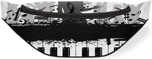 Piano Notes Fanny Pack for Women Men Waist Pack Crossbody Bag with Adjustable Belt for Travel Hiking Running Cycling Festivals