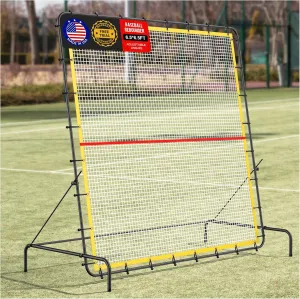 Pickleball Rebounder Net 6.5FT Portable Tennis Practice Wall Rebound Net Adjustable Tilt, Sport Training Equipment Bounce Back Net, for Court Backyard and Indoor & Outdoor