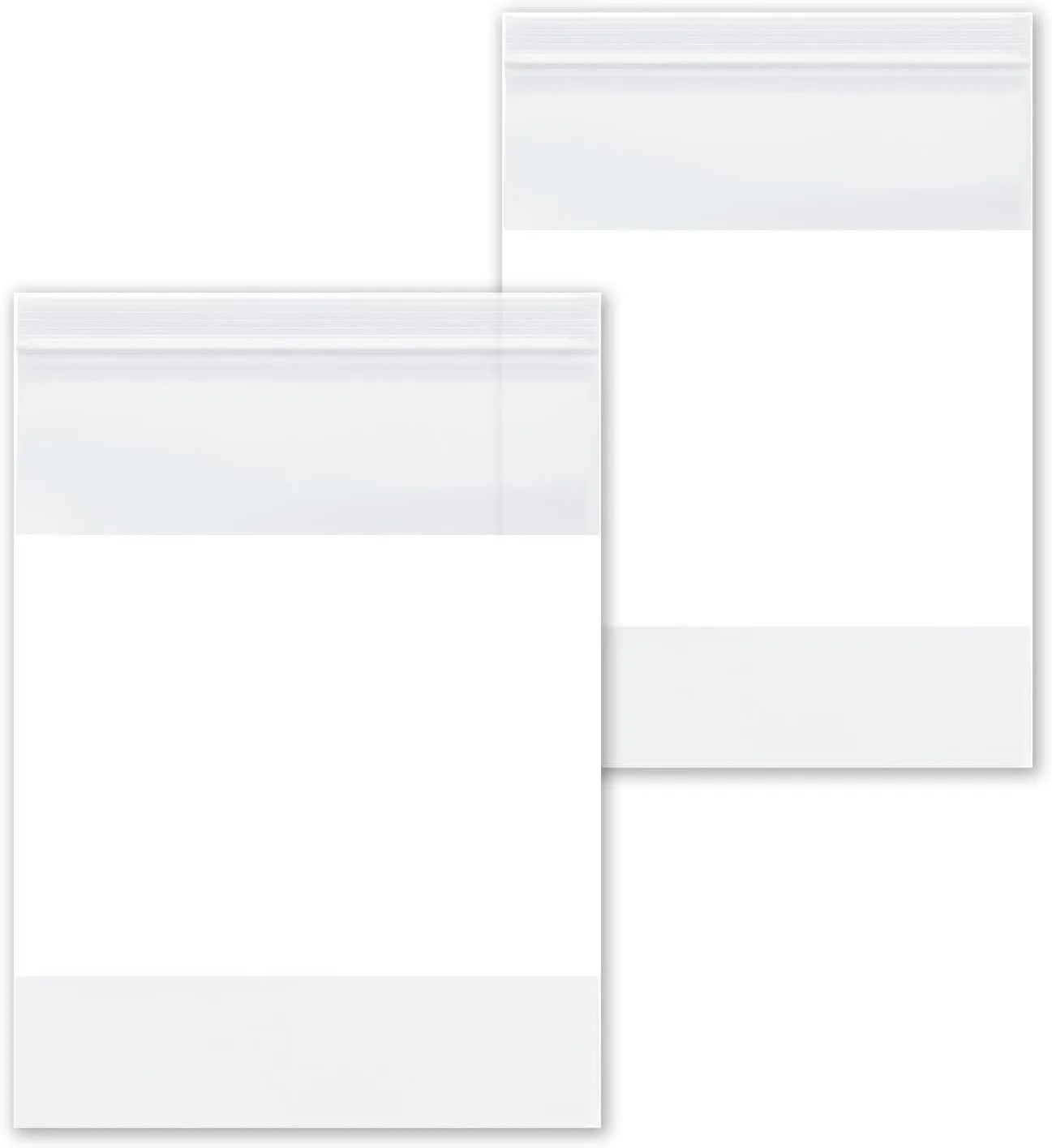 Plastic Bag, Resealable White Block Bags, Clear, 6 x 9 Inch, 4 Mil, 1000 Pack