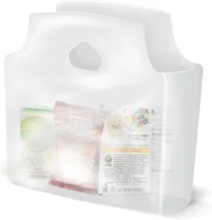 Plastic Grab & Go Bags | Small Clear | Disposable | Recyclable | 500/Case | (11" x 10" x 3.5")