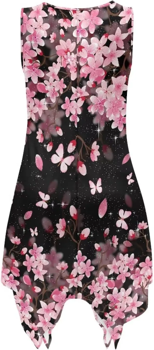 Plus Size Women Tank Dress with Pockets Stretch Slim Midi Dresses