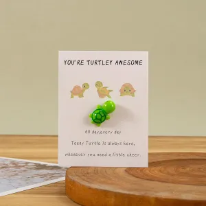Pocket Penguin Hug, Penguin Gift, Penguins Small Hug, Encouraging Gifts, Comfort Gifts, Get Well Soon Gift, Mini Penguin Toy Decoration (Turtle)