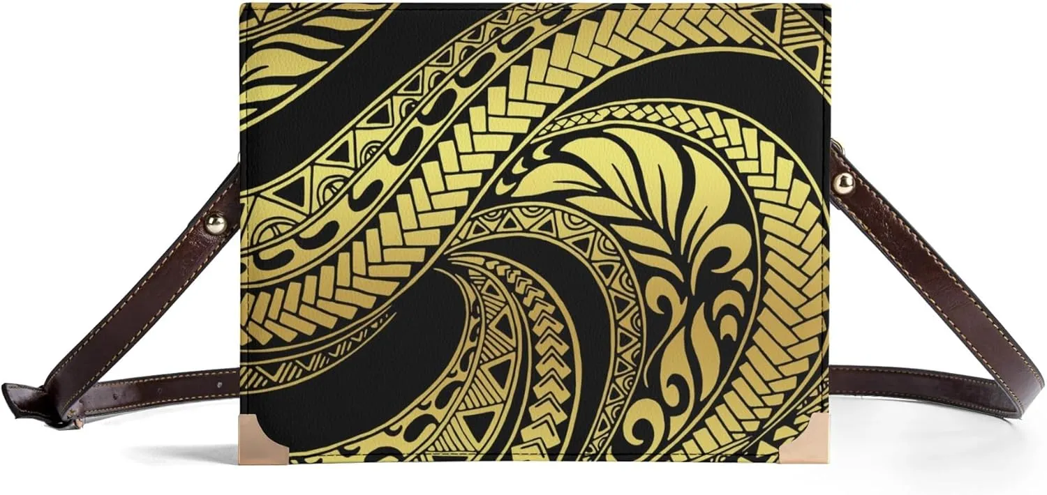 Polynesian Custom Book Storage Bag Pattern Design Rectangular Crossbody Bag Female Student Teen All-Match Women Bag