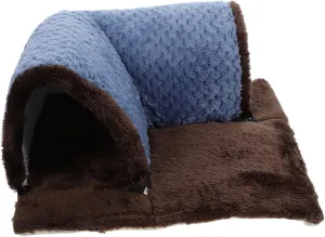 POPETPOP Guinea Tunnel Bunny Supplies Decoration Cold Brew Bag Outlet Bag Hamster Cage Gauze Bag Bag Channel Bucket Valve Faucet Flannel Blue