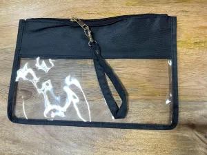 Popular Clear Wristlet - Black