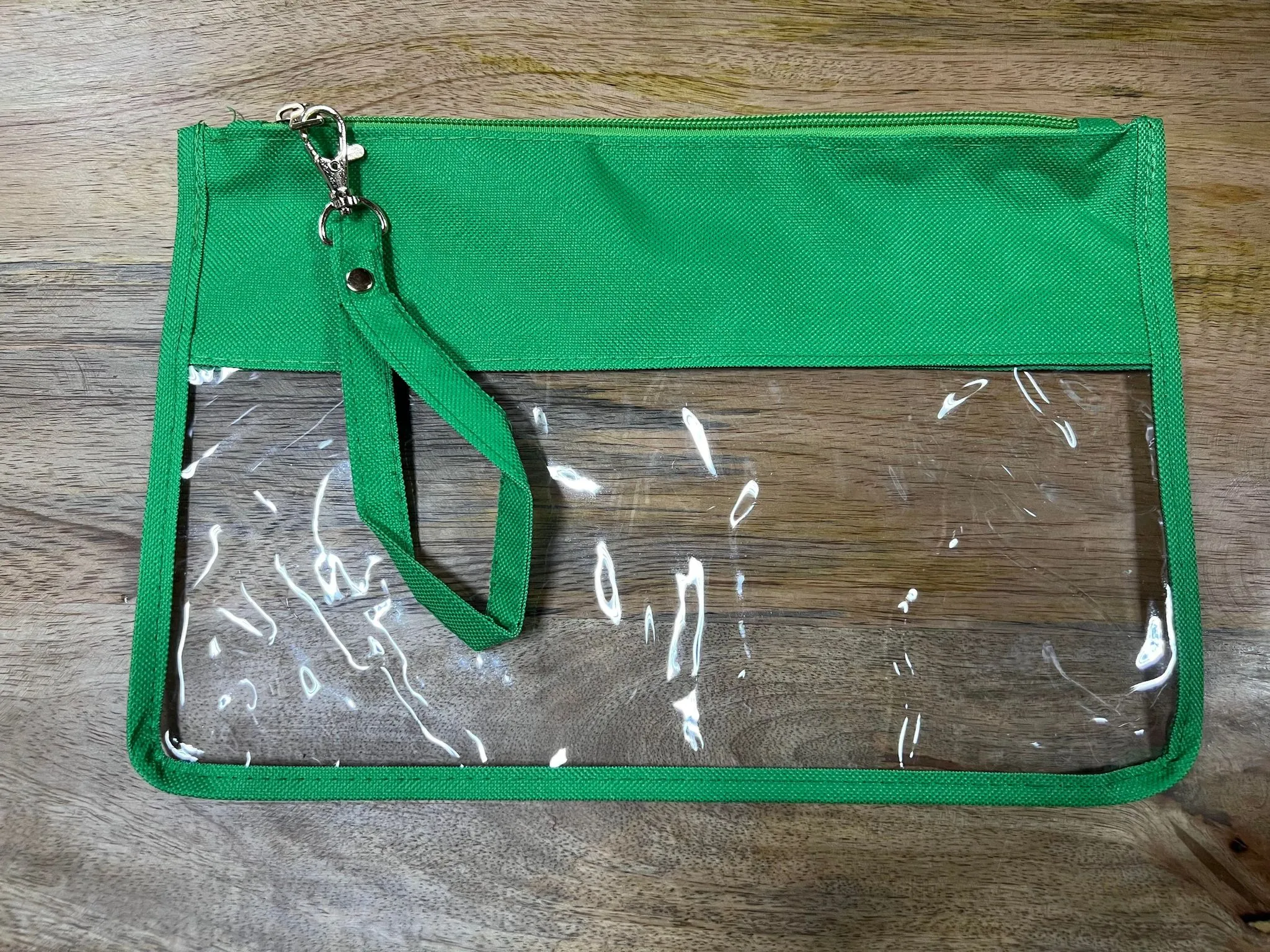Popular Clear Wristlet - Green