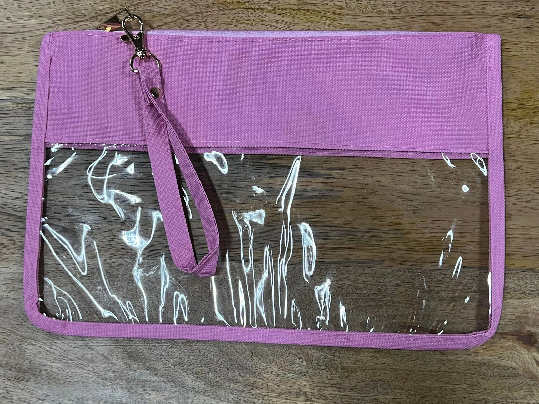 Popular Clear Wristlet - Pink