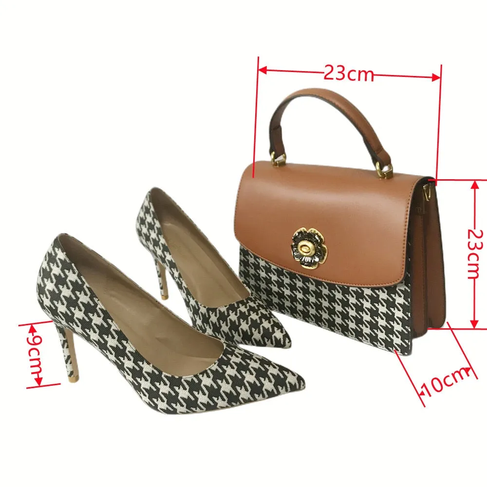 Popular Pointed Toe Shoes with Match Bags 2 types Of Shoulder Straps
