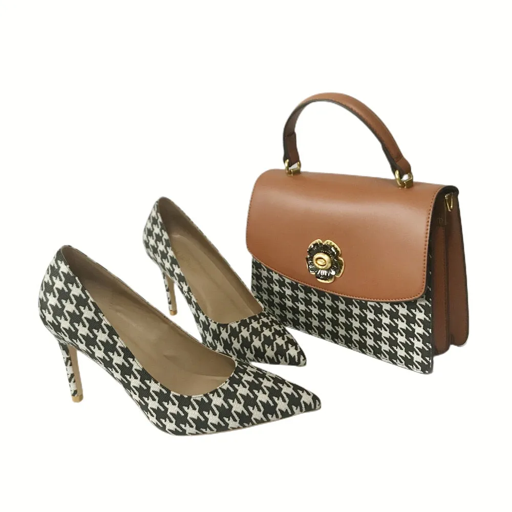 Popular Pointed Toe Shoes with Match Bags 2 types Of Shoulder Straps