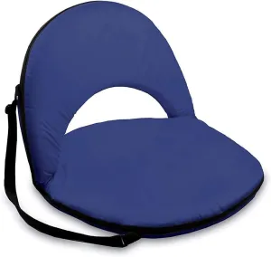 Portable Stadium Seat Cushion, Outdoor Folding Padded Floor Chair with Back Support, Lightweight Stadium Bleacher Seat for Sporting Events, Outdoor Concerts-Blue