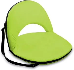 Portable Stadium Seat Cushion, Outdoor Folding Padded Floor Chair with Back Support, Lightweight Stadium Bleacher Seat for Sporting Events, Outdoor Concerts-Green