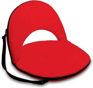 Portable Stadium Seat Cushion, Outdoor Folding Padded Floor Chair with Back Support, Lightweight Stadium Bleacher Seat for Sporting Events, Outdoor Concerts-Red