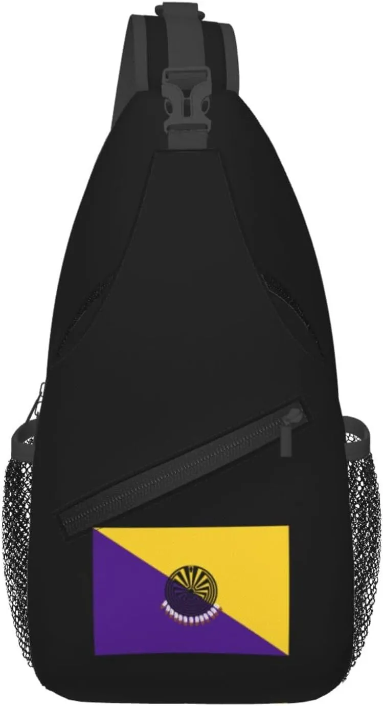 Possible Flag Of The Sif Oidak District Crossbody Bags For Women Men Chest Backpack Gym Shoulder Bag Travel Outdoor Sports Casual Crossbody Bags
