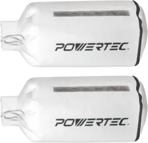 POWERTEC 70334-P2 Dust Filter Bag for Wall Mount Dust Collectors, 2 PK, 1 Micron, For Grizzly, Shop Fox, Rockler Delta, Wen, and POWERTEC DC5371/ 5372