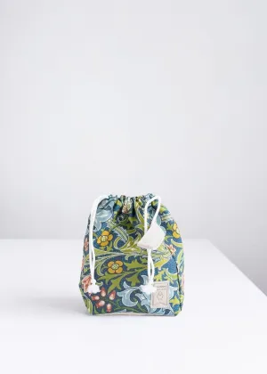 Project Bag. Small bag. Special KnitterBag design. Bag inspired by William Morris, Golden Lily print