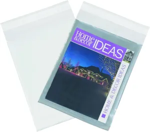PSBM Clear Poly Mailers, 9x12 Inch, 1000 Pack, Shipping Envelope with Transparent Side & Grey Side, Great for Clothing, T-Shirt, Catalog