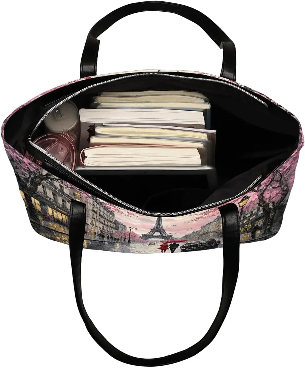 PU Leather Tote Bag for Women - Large Purses Handbags Top Handle Ladies Shoulder Bag with Zipper for Work Travel
