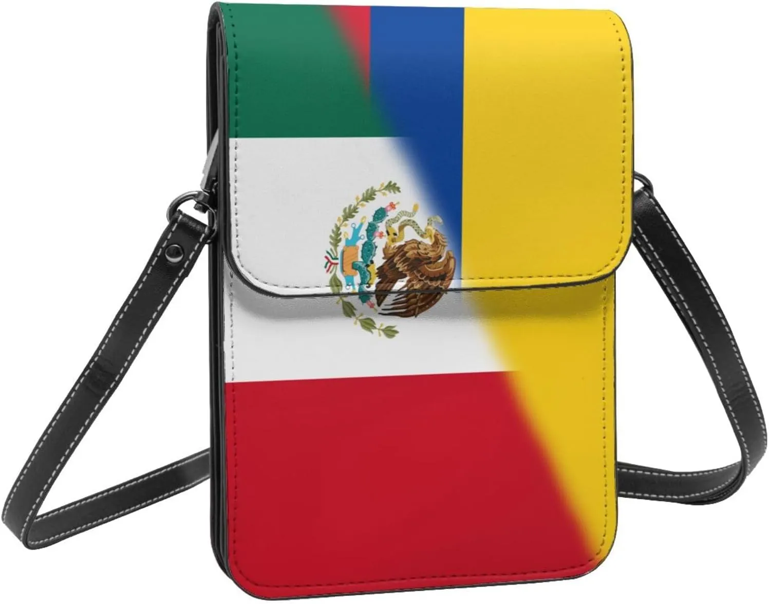 Puerto Rico Cuba Cuban Half Flag Small Crossbody Purse Cell Phone Bag for Women