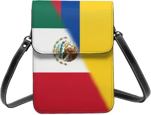 Puerto Rico Cuba Cuban Half Flag Small Crossbody Purse Cell Phone Bag for Women