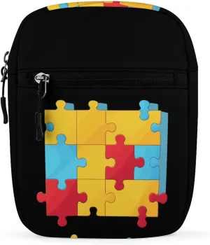 Puzzle Pieces Small Crossbody Bag Mini Shoulder Bag Purse Travel Passport Wallet Bag for Women Men