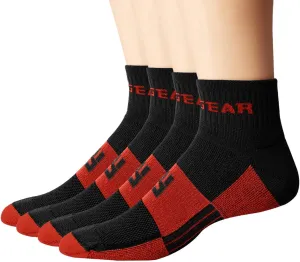 Quarter Crew Socks in Black/Orange by MudGear (2 Pack)