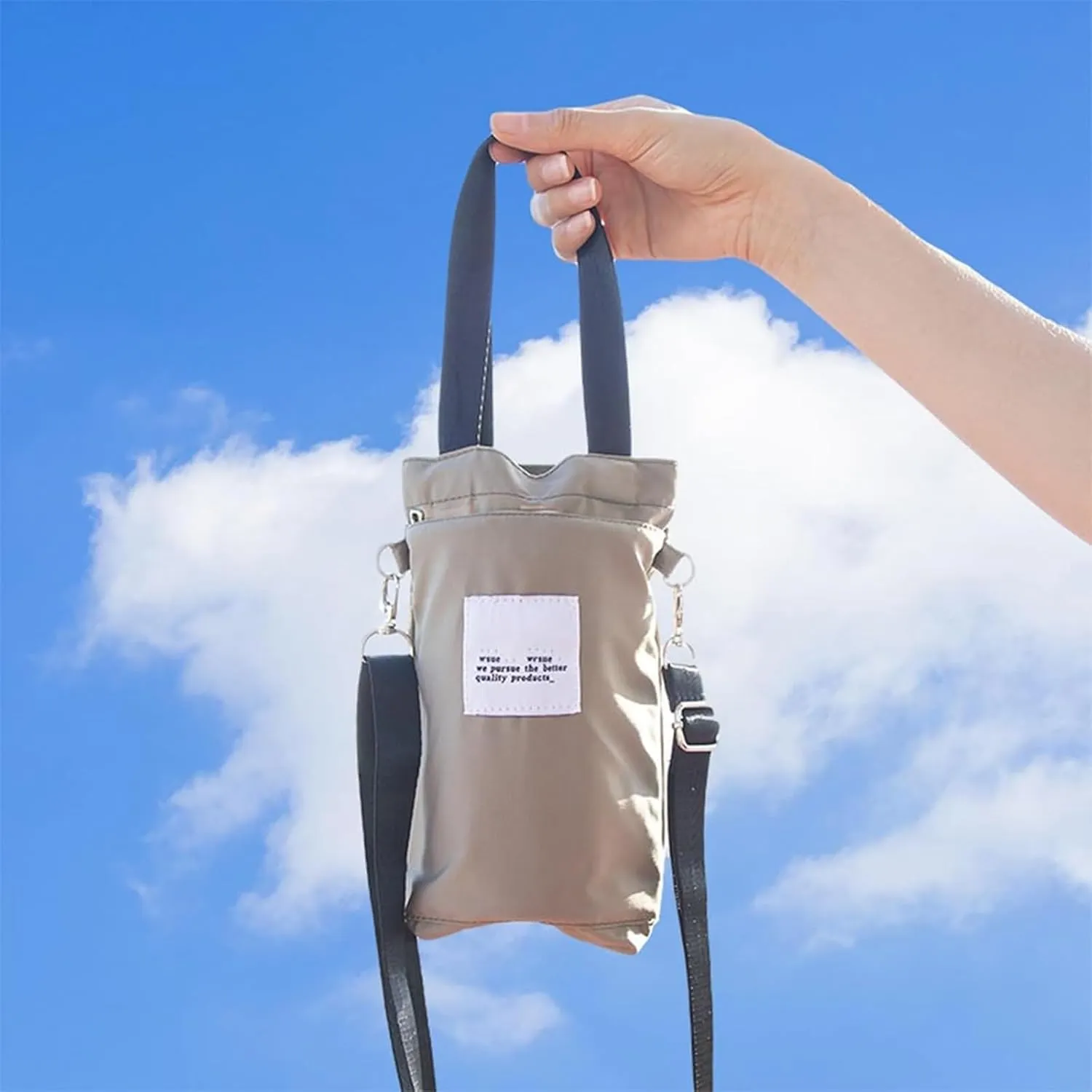 Qudai Water Bottle Pouch with Strap, Qudai Bottle Bags, Large Size Crossbody Portable Hand-Held Water Cup Buggy Bag, Outdoor Multifunctional Bag, for Hiking Travel