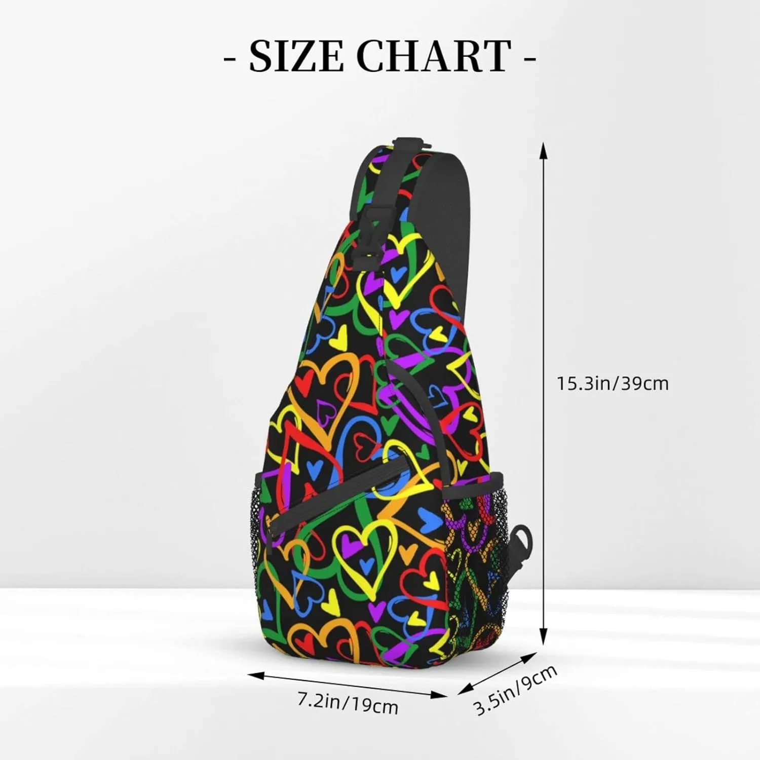 Rainbow LGBT Pride Sling Backpack Multipurpose Chest Bag Hiking Travel Daypack Crossbody Shoulder Bag Outdoor Unisex