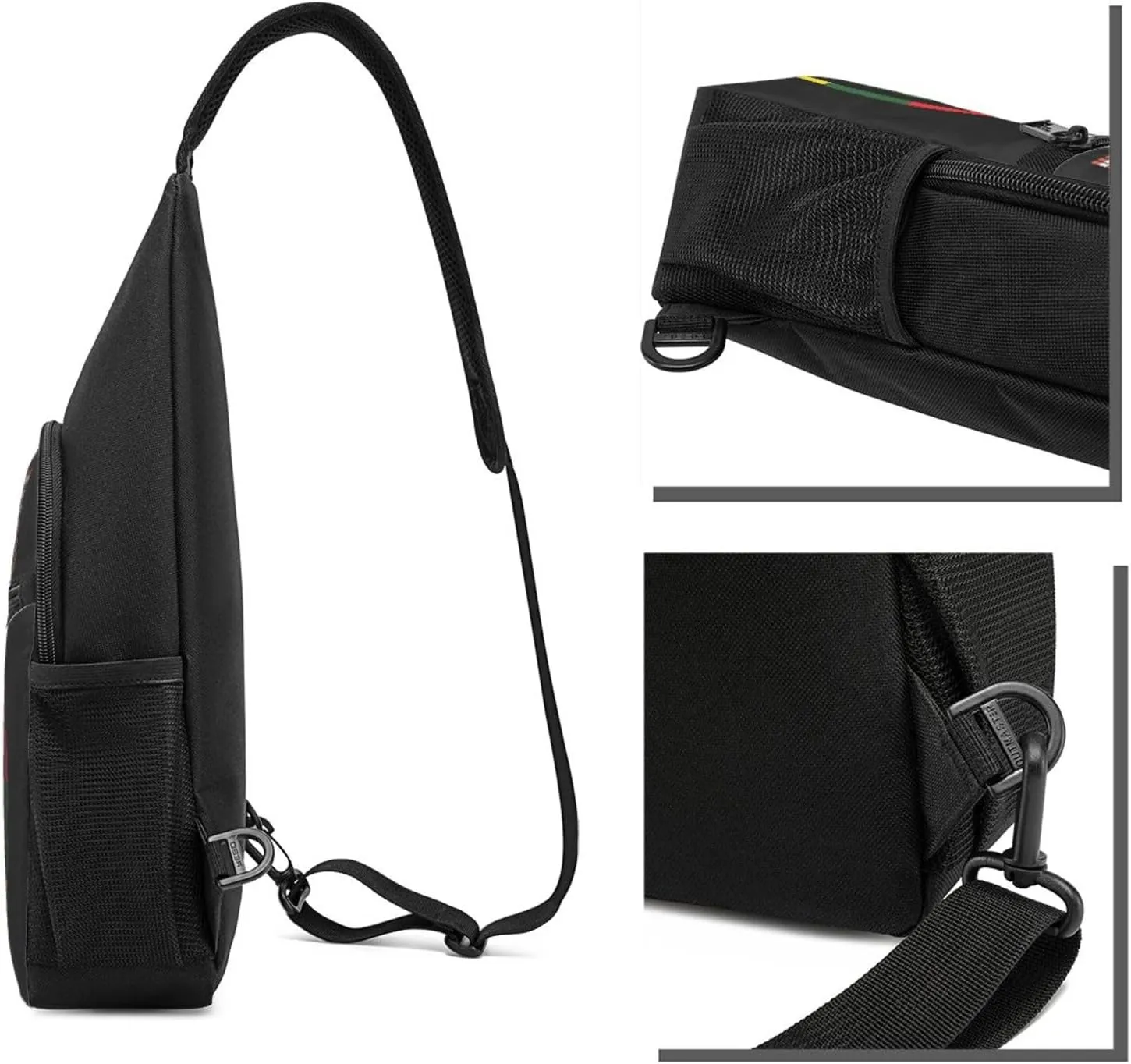 Rasta Black Power FIST，Fashion One-Shoulder Bag，Anti-Theft Crossbody Shoulder Chest Bag
