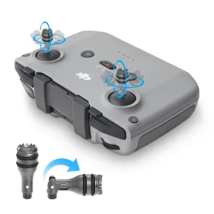RCstyle Foldable Controller Joystick for DJI Flip/DJI NEO/DJI Mini 4K/Mini 4 Pro/Mini 3 Pro/Mavic 3/Mini 3/Air 3, Retractable Aluminum Alloy Portable Travel-Friendly Sticks Grip, 2 Pack (Grey)
