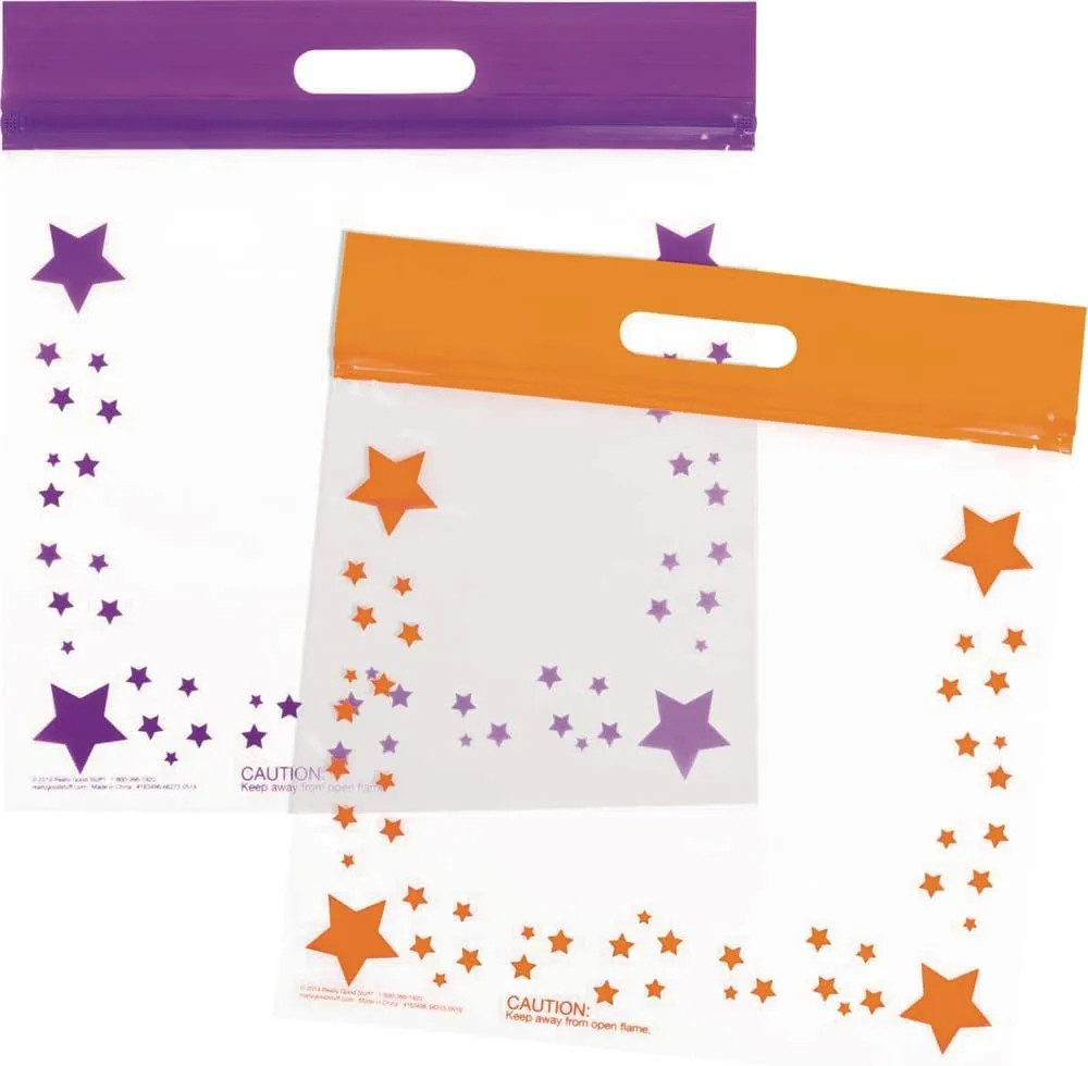 Really Good Stuff Group-6 Color Storage Bags - Set of 12