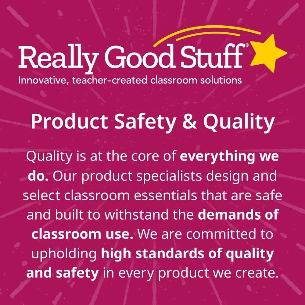 Really Good Stuff Group-6 Color Storage Bags - Set of 12
