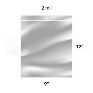 Reclosable Poly Bags 2mil Clear 9" x 12" 1000/bx