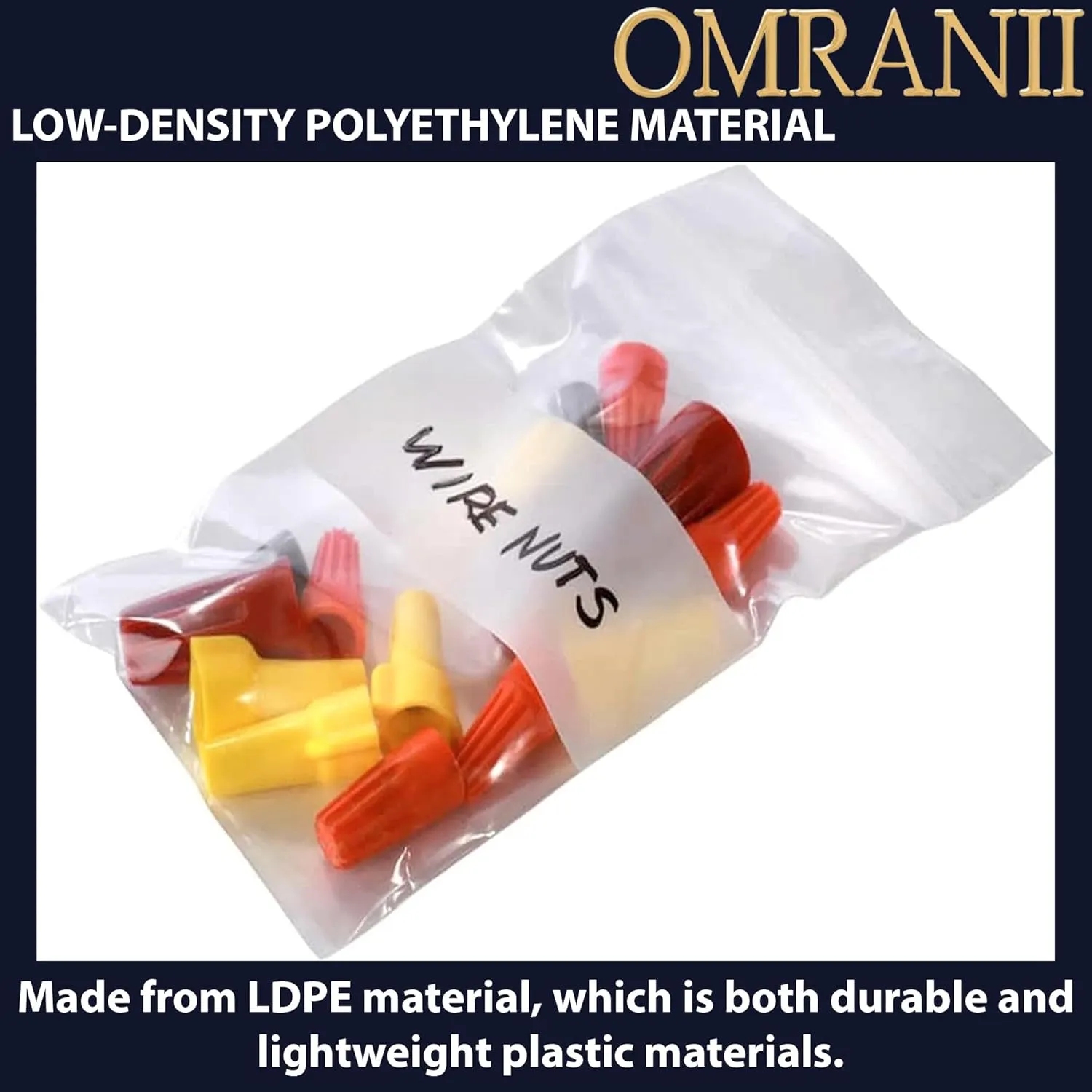 Reclosable Zip Poly Bags Write On Block, 4Mil 5" X 8W" & 100 Bags | LDPE Material, Clear Plastic with Resealable Lock Seal Zipper | Resealable Zip Top Lock For Travel, Storage, Packaging & Shipping